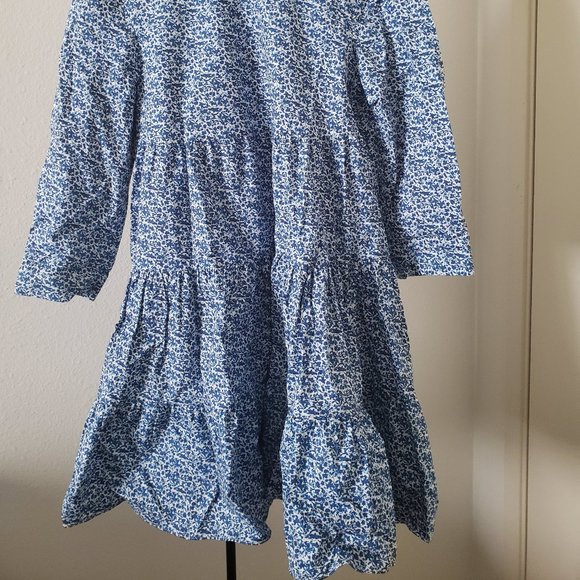 Zara Blue Floral Parachute dress - Picture 3 of 4